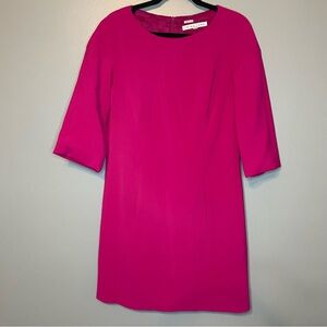 TRINA TURK Corrin Double Weave Dress Pink w POCKETS lined with slip sz 2